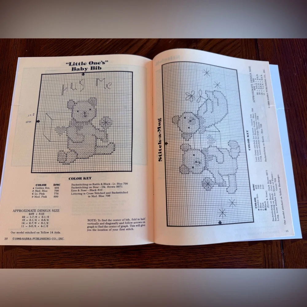 Vintage Bears Cross Stitch Pattern Books lot of 5 cinnamon bear‎ comforts pandas